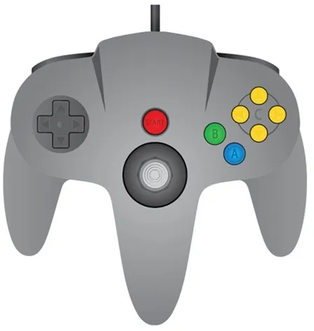 TeknoGame Kablet N64-kontroller Grå - Kontroller - Nintendo 64