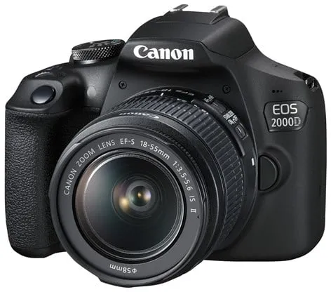 Canon EOS 2000D 18-55mm IS II + Extra LP-E10 Battery